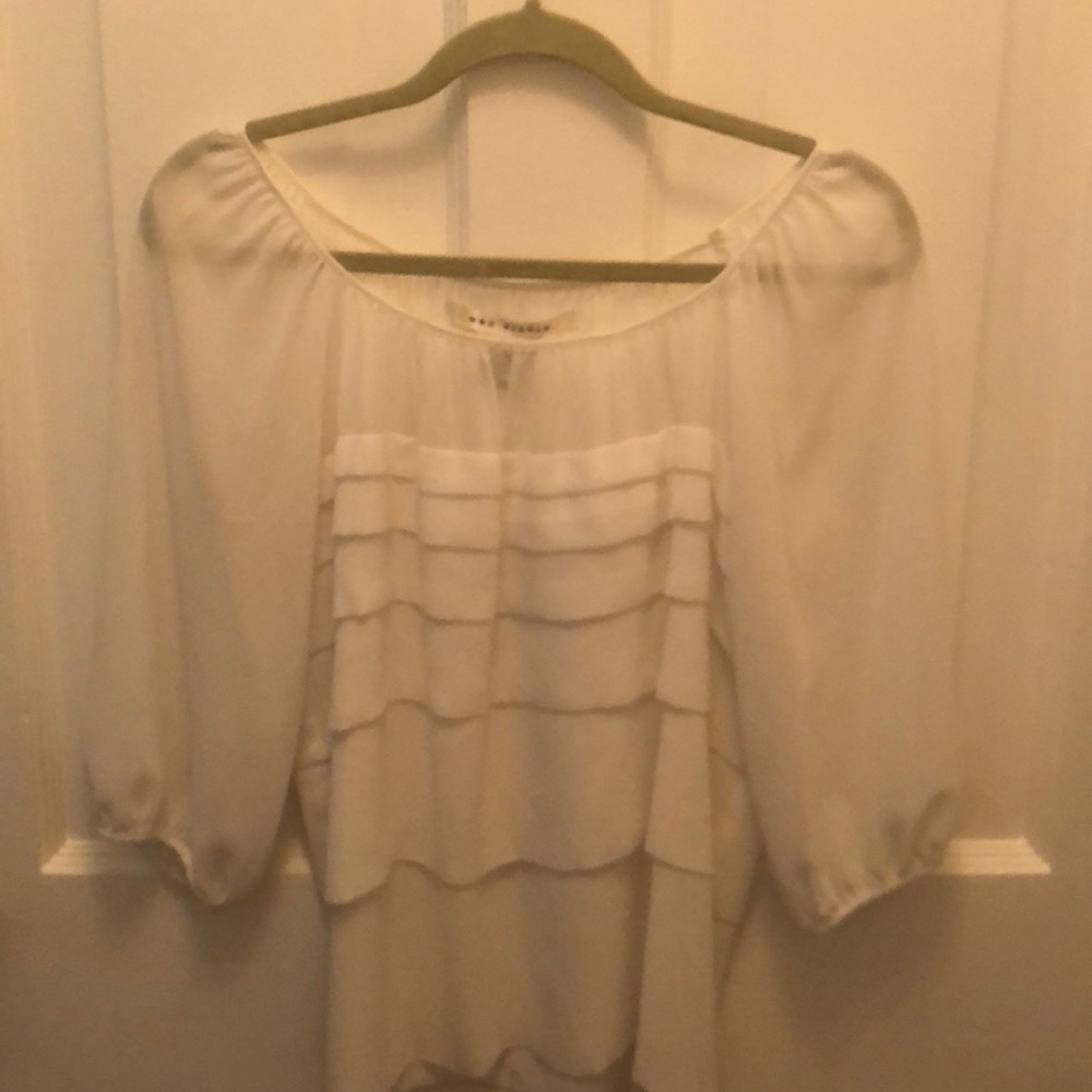 Max Studio Tiered Chiffon Blouse